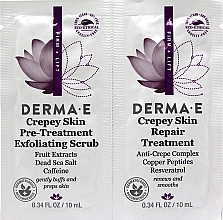 Fragrances, Perfumes, Cosmetics Sample Set - Derma E Crepey Skin (scrub/10ml + treatment/10ml)