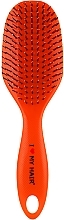 Kids Hair Brush "Spider", 12 rows, glossy, orange - I Love My Hair — photo N2