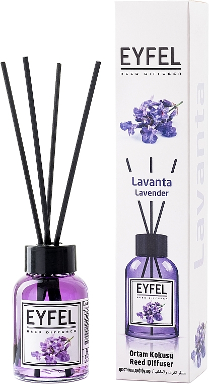 Reed Diffuser "Lavender" - Eyfel Perfume Reed Diffuser Flower — photo N4