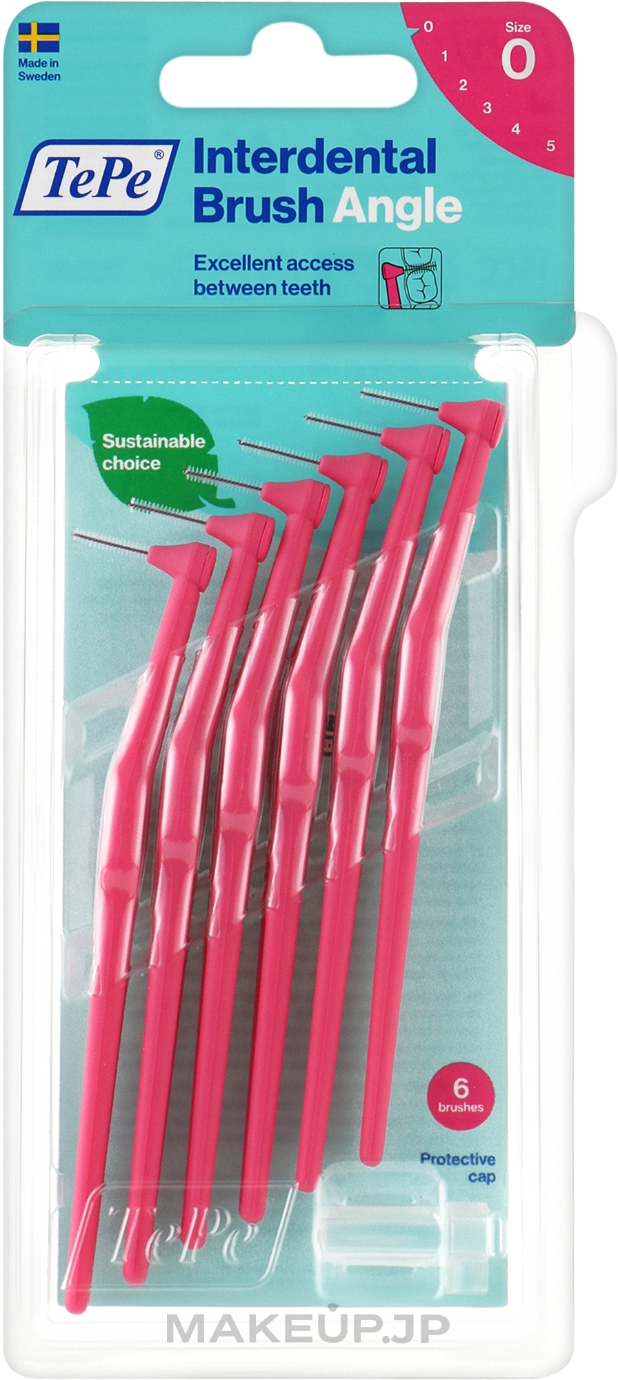 Interdental Brush - TePe Interdental Brushes Angle Pink 0,4mm — photo 6 szt.