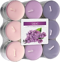 Tealights 'Lilac', 18 pcs - Bispol Lilac Scented Candles — photo N1