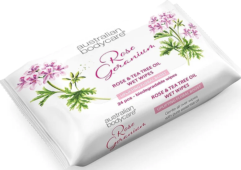 Rose & Tea Tree Oil Wet Wipes - Australian Bodycare Wet Wipes — photo N1