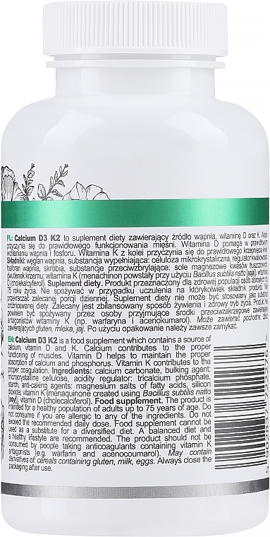 Calcium D3 K2 Dietary Supplement - SFD Nutrition Calcium D3 K2 — photo N2