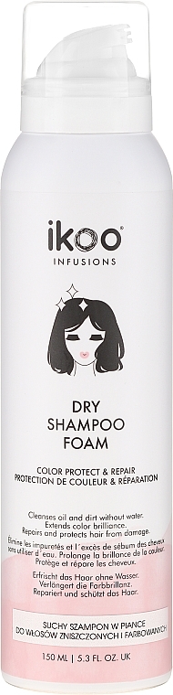 Color Protect & Repair Dry Shampoo Foam - Ikoo Infusions Color Protect & Repair Dry Shampoo Foam — photo N7