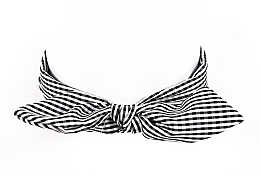 Fragrances, Perfumes, Cosmetics Checkered Hair Band with Ears, FA-5836, black-white - Donegal