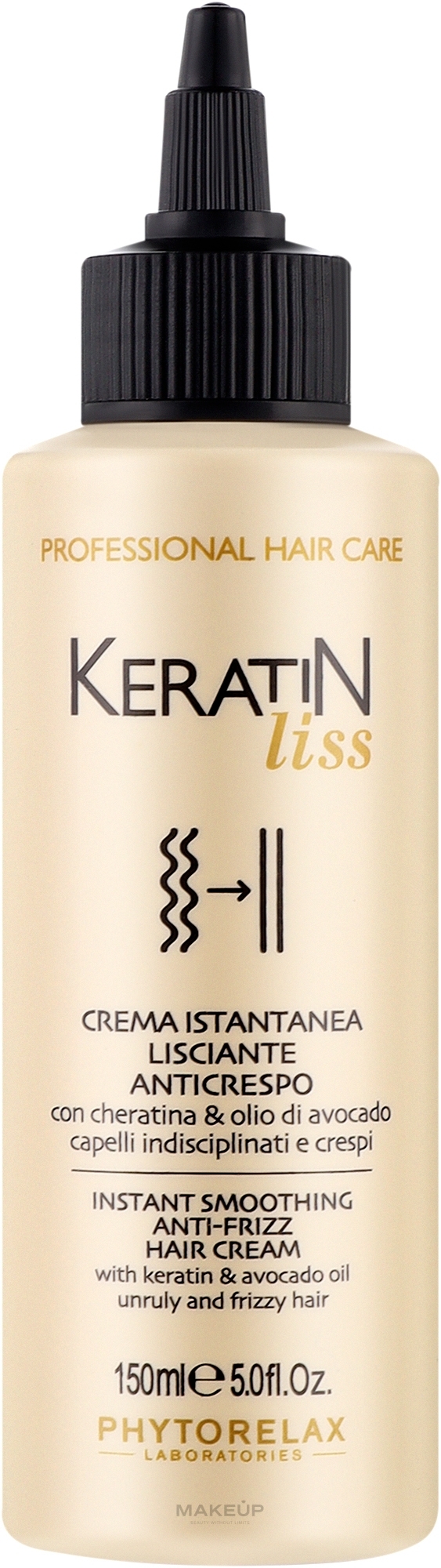 Smoothing Hair Cream - Phytorelax Laboratories Keratin Liss Instant Smoothing Anti-Frizz Hair Cream — photo 150 ml