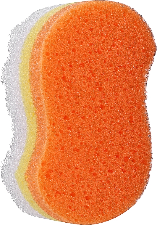 Figured Bath Sponge, yellow-orange - LULA Fala — photo N1