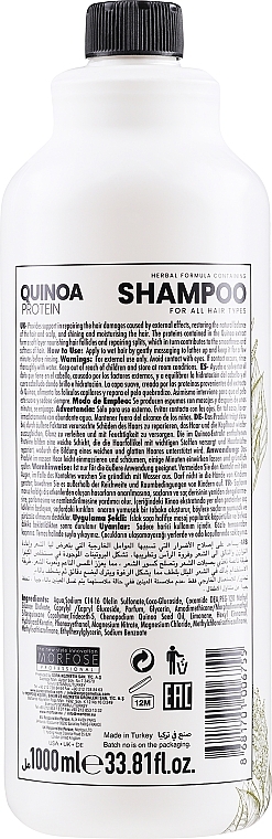 Protein Shampoo - Morfose Sulphate Free Kinoa Protein Szampon — photo N2