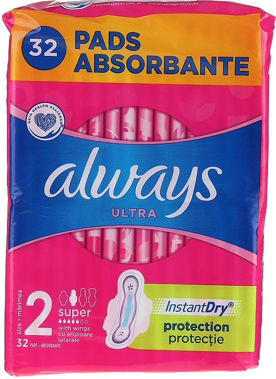 Sanitary Pads, 32pcs - Always Ultra Super Plus — photo N1