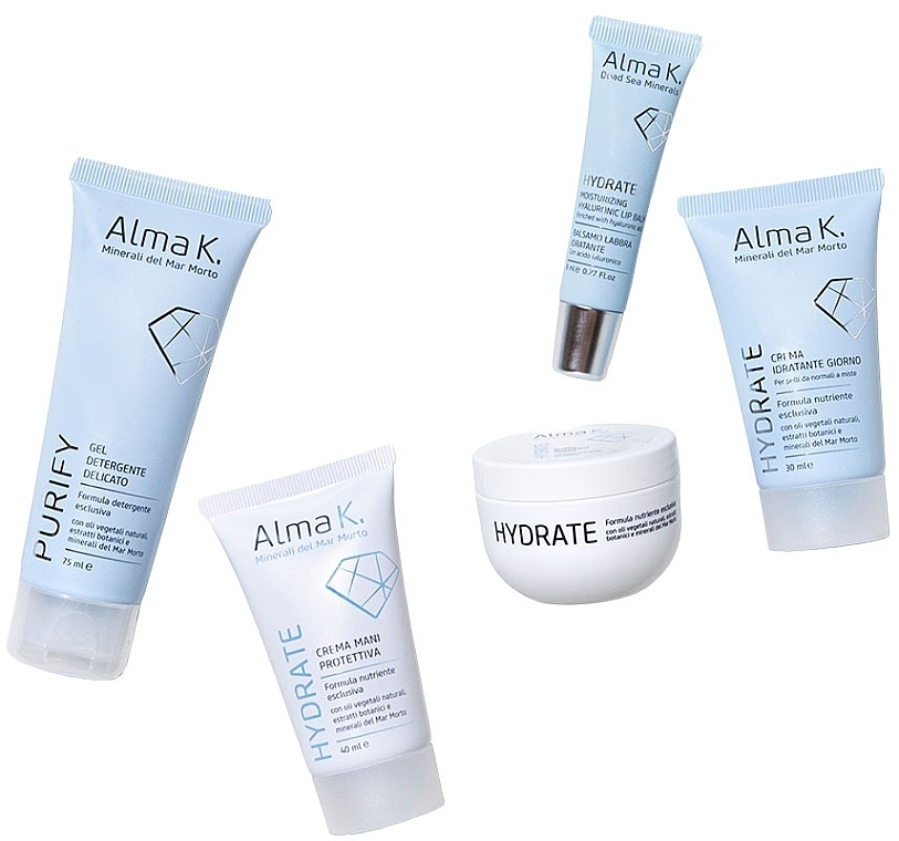 Set - Alma K. Skin Besties (cleans/gel/75 ml + lip/balm/8 ml + body/butter/50 ml + f/cr/30 ml + h/cr/40 ml) — photo N4