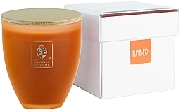 Fragrances, Perfumes, Cosmetics Giardino Benessere Amber - Perfumed Candle in Orange Glass
