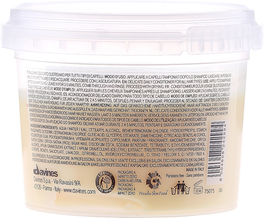 Delicate Conditioner - Davines Essential Haircare Dede Delicate Air Conditioning — photo N2