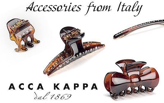 Brown Claw Clip 'Bow', small, 2 pcs. - Acca Kappa Hair Clips — photo N2