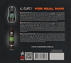 Set - Lezo Box Prime Gentleman's Sensitive Skin (sh/foam/200ml + razor/1pc + blade/4pcs) — photo N3