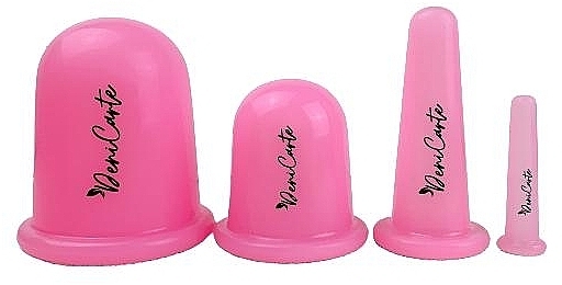 Silicone Face & Body Massage Cups, 37172, pink, mix - Deni Carte — photo N1