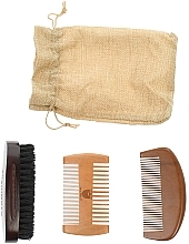 Fragrances, Perfumes, Cosmetics Beard Grooming Set - Yoshimoto Gentleman's Code ST060 (comb*3 + bag)