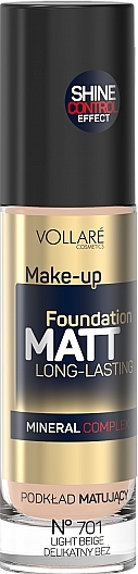 Mattifying Foundation - Vollare Cosmetics Make Up Foundation Matt Long-Lasting — photo N1