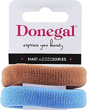 Fragrances, Perfumes, Cosmetics Hair Ties FA-5642, brown + blue - Donegal