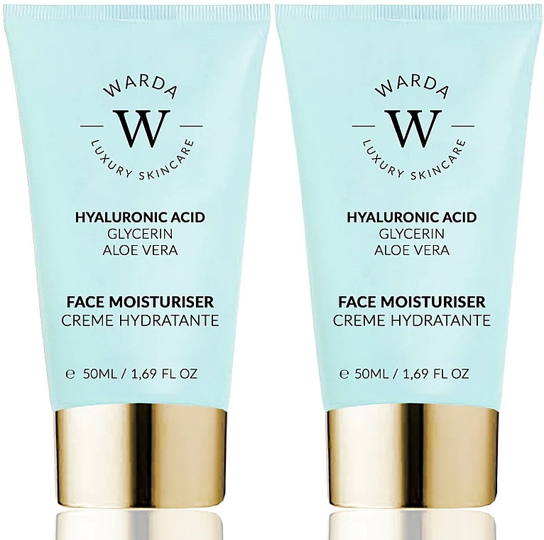 Set - Warda Skin Hydration Boost Hyaluronic Acid Moisturizer (face/cr/2x50ml) — photo N1