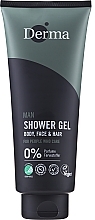Shower Gel for Body, Hair & Face - Derma Man Shower Gel Body Face & Hair For People Who Care Vegan — photo N1