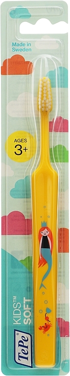 Kids Toothbrush, soft, 3+ years, yellow - TePe Kids Extra Soft — photo N2