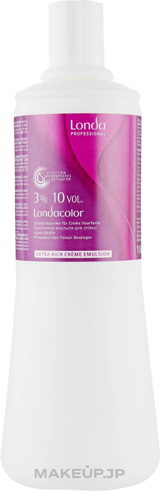 Oxidizing Emulsion 3% for Long-Lasting Cream Color - Londa Professional Londacolor Permanent Cream — photo 1000 ml