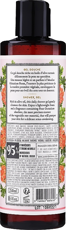 Shower Gel "Geranium" - Panier Des Sens Rose Geranium Shower Gel — photo N2