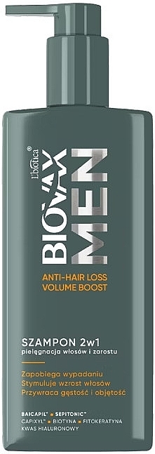 Volumizing Anti Hair Loss Shampoo - Biovax L`Biotica Men Anti Hair-Loss Volume Boost — photo N1