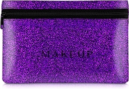 Fragrances, Perfumes, Cosmetics Silicone Makeup Bag, purple "Glitter Pouch", 18x11cm - MAKEUP