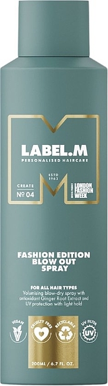 Hair Styling Spray - Label.M Fashion Edition Blow Out Spray — photo N1
