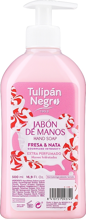 Strawberry Hand Cream Soap - Tulipan Negro Strawberry Cream Hand Soap — photo N2