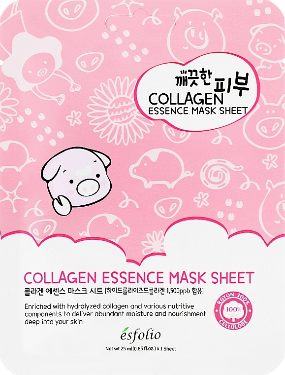 Collagen Sheet Mask - Esfolio Pure Skin Collagen Essence Mask Sheet — photo N1