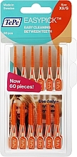 Silicone Toothpicks + Travel Case, orange, 60 pcs. - TePe TePe EasyPick XS/S — photo N1