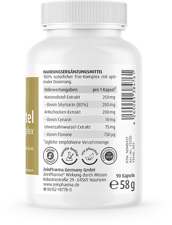 Milk Thistle Dietary Supplement - ZeinPharma Milk Thistle Complex Capsules — photo N4