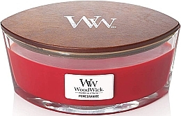 Scented Candle in Glass - Woodwick Candle Ellipse Jar Pomegranate — photo N1