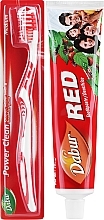 Toothbrush Set, red - Dabur Red (toothbrush/1pc + toothpaste/200g) — photo N2