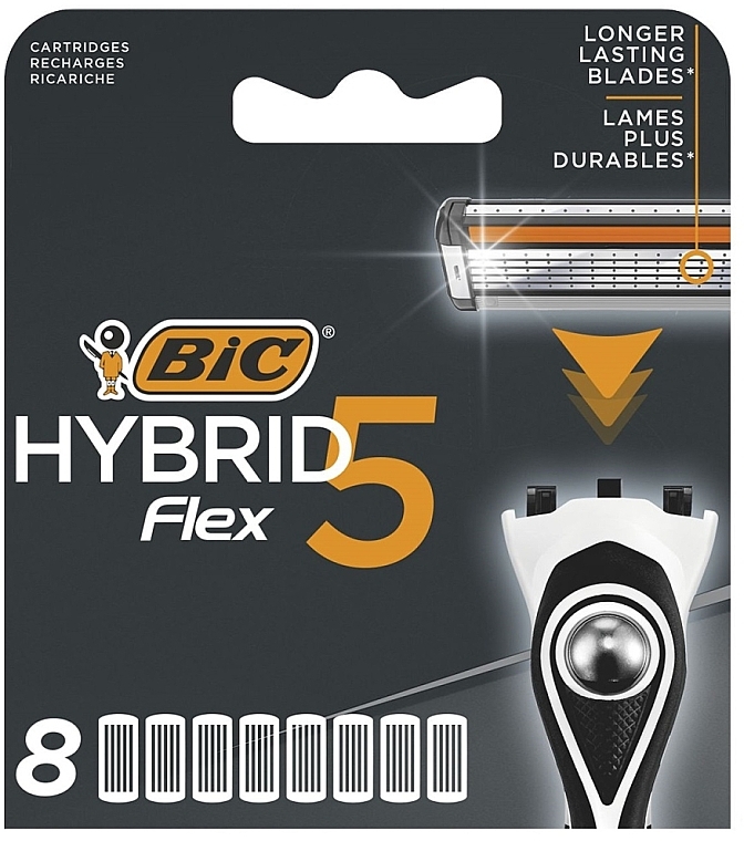 Flex 5 Hybrid Shaving Cartridges, 8 pcs - Bic — photo N1