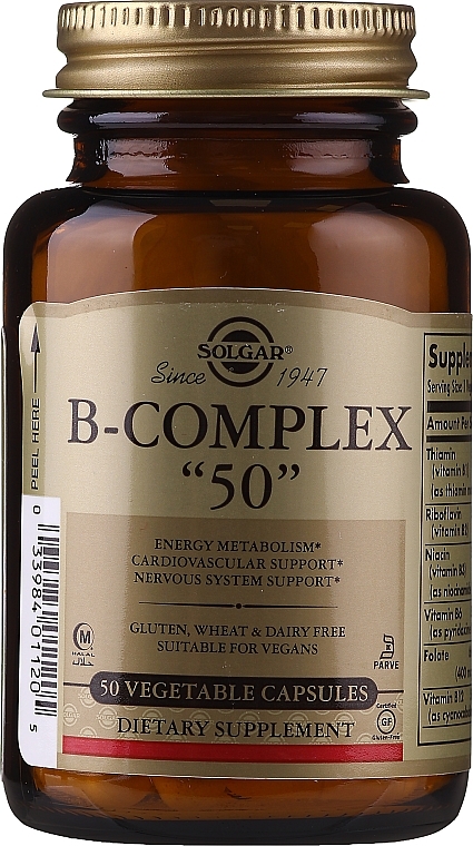 Vitamin B Complex - Solgar B-Complex "50" — photo N3