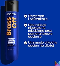 Hair Color Preserving Shampoo - Matrix Total Results Brass Off Blue Shampoo For Brunettes — photo N3