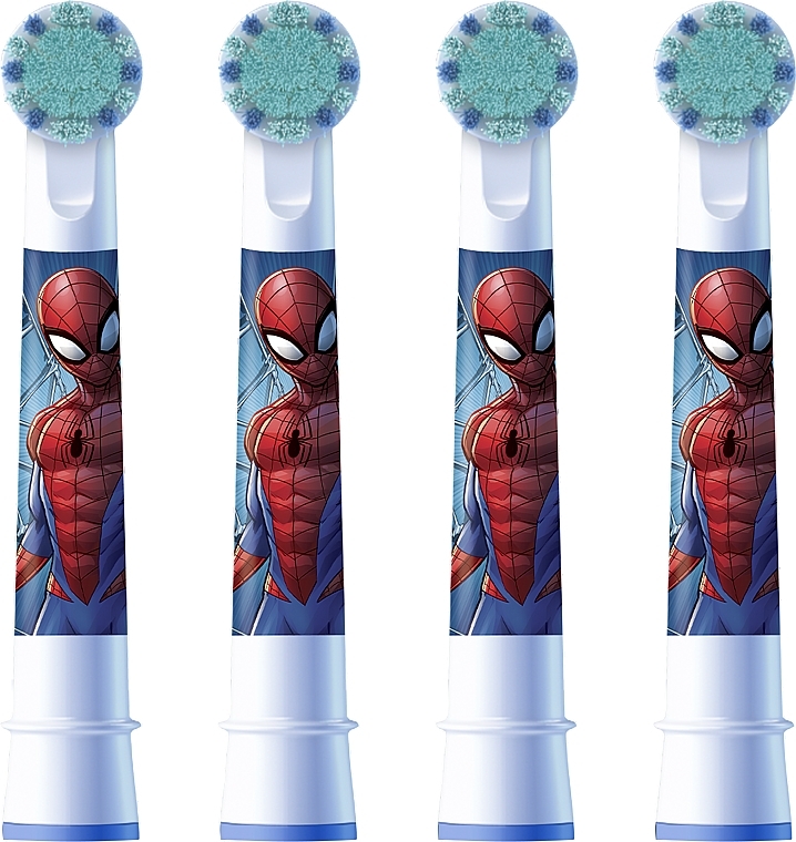 Replacement Toothbrush Head for Kids, Spiderman, 4 pcs - Oral-B Pro Kids 3+ — photo N3