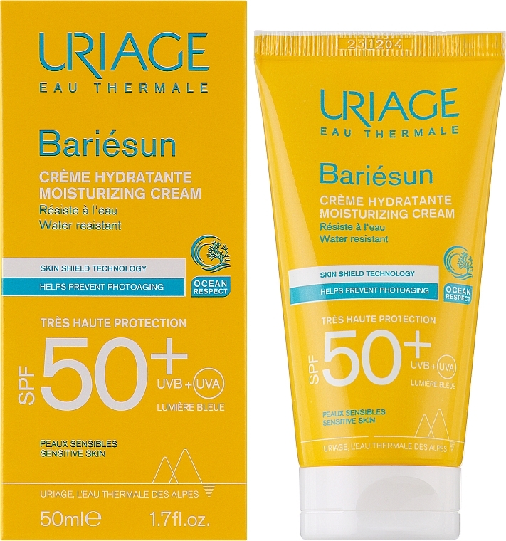 Moisturizing Body Sunscreen - Uriage Bariesun Moisturuzing Cream SPF50+ — photo N2