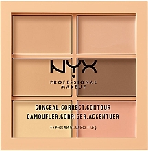 Face Corrector Palette - NYX Professional Makeup Palette Conceal Correct Contour — photo N1