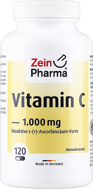 Vitamin C Dietary Supplement, 1000 mg, 120 Caps - ZeinPharma Vitamin C 1000 mg — photo N1