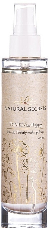 Moisturizing Face Tonic 'Silk & Poppy Flower' - Natural Secrets Moisturizing Tonic (glass) — photo N1