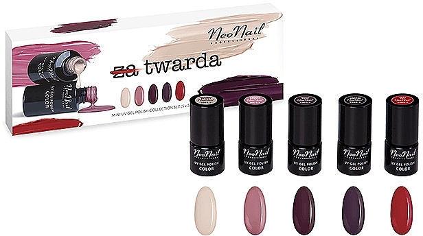 Set - NeoNail Professional Twarda Set (5xnail/polish/3ml)  — photo N1