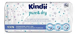 Fragrances, Perfumes, Cosmetics Baby Wipes, 50 pcs - Kindii Pure&Dry