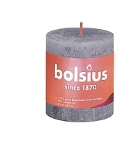 Fragrances, Perfumes, Cosmetics Cylinder Candle, 80/68 mm, frosted lavender - Bolsius Rustic Candle Frosted Lavender