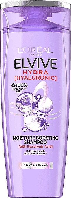 Moisturizing Shampoo - L'Oreal Paris Elvive Hidra Hyaluronic Moisture Boosting Shampoo — photo N2