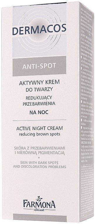 Anti-Pigmentation Night Face Cream - Farmona Dermacos Anti-Spot Active Night Cream  — photo N2