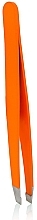 Fragrances, Perfumes, Cosmetics Beveled Tweezers "Neon Show", 4108, orange - Donegal Slant Tip Tweezers